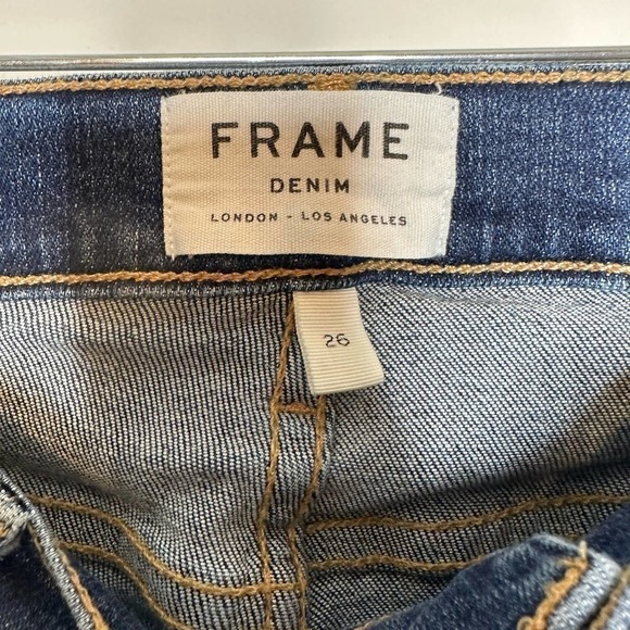 Frame Le High Skinny Jeans Redgrave Distressed Women's Size 26 - Picture 5 of 11
